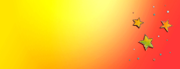 Stars and planets cardboard craft drawings - flatlay