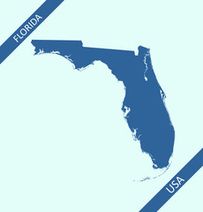 Map of Florida state of USA