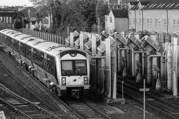 Train in Belfast, Northern Ireland, UK