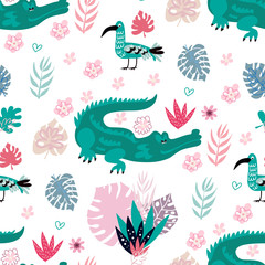 Naklejka premium African animals pattern 15