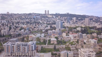 Fototapeta na wymiar View on Haifa downtown area. The 