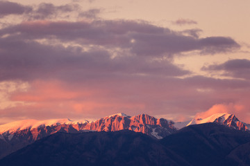 Rocky Mountains, glühende Berge