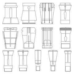 collet holder for cnc machine isolated in white background