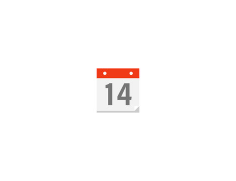 Calendar Vector Flat Icon. Isolated Tear Off Calendar Emoji Illustration 