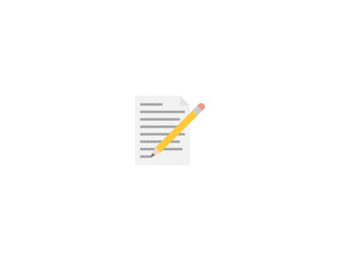 Memo vector flat icon. Isolated note, notepad and pen emoji illustration 