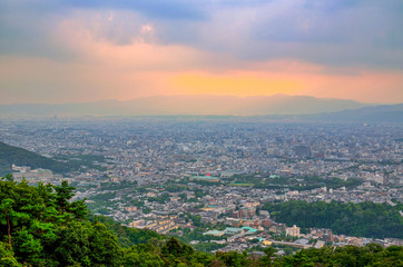 京都の大文字山からの眺め