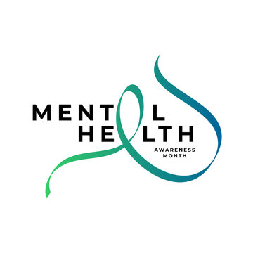Mental Health Awareness Month in May. Annual campaign in United States. Raising awareness of mental health. Control and protection. Medical health care design.