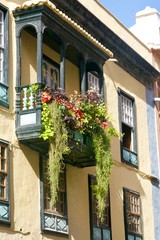 Fototapeta na wymiar Flowered balcony