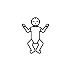 Fototapeta na wymiar baby line illustration icon on white background