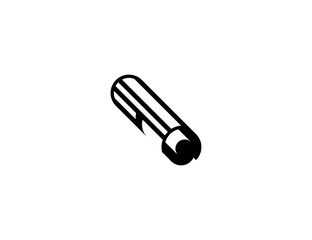 Rolled up newspaper vector flat icon. Isolated rolled newspaper emoji illustration