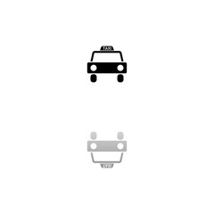 Taxi car icon flat