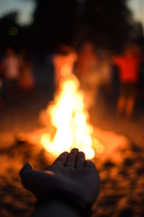 
Big warm summer bonfire