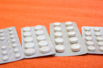 Many tablets and capsules - protection during quarantine, coronavirus, covid19