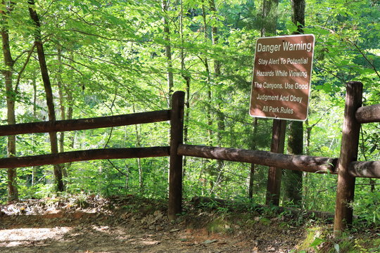 Sign at Providence Canyon State Park, Georgia (USA)