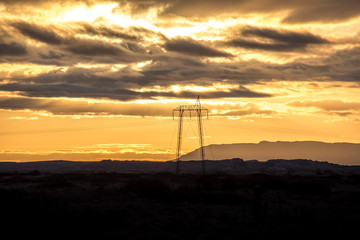 Power lines at Sunrise