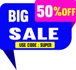 big Sale banner design template. special  offer discount vector illustration.