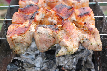 grilled chicken on the grill