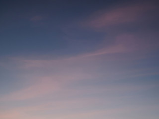 Soft pink clouds. Sunset Sky Background. Dominican Republic..