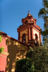 Naklejka premium Saint Sebastian's Temple in Bernal top