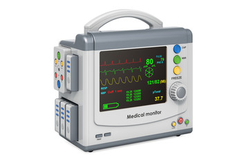 Patient Medical Monitor, 3D rendering