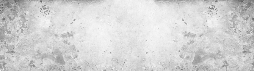 White gray concrete stone cement wall banner background panorama long