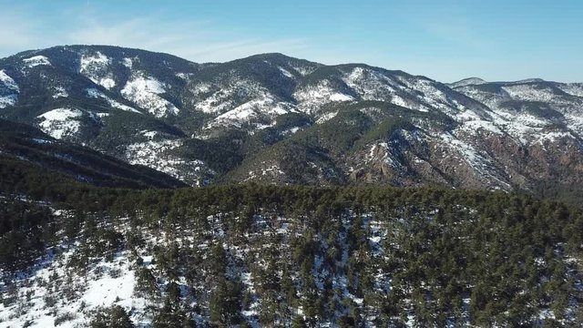 Aerial Snow Covered Trees Drone Footage Landscape Winter Nature Beautiful Europe and Turkey Forest Mountain Travel White Famous Idyllic Tourism