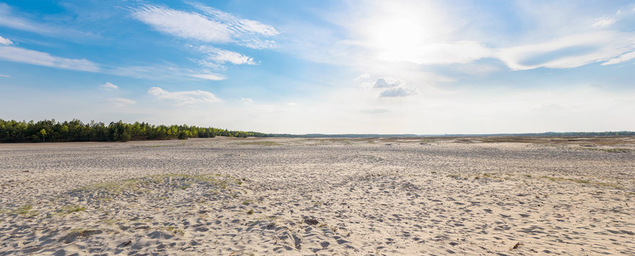 Panoramic view of Bledow Desert in southern Poland