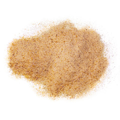 Powder suspension isolated on white background