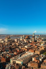 Fototapeta na wymiar Liverpool skyline rooftop view