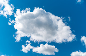 clear blue sky with white clouds, background