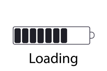 vector progress loading bar, loading icon, Download on white background. Download vector illustration.