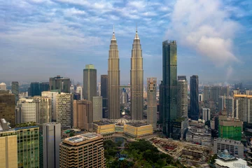 Gordijnen Kuala Lumpur Skyline, Malaysia. © kelvinshutter