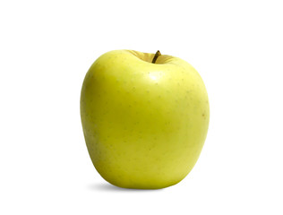 One green apple isolated on white background