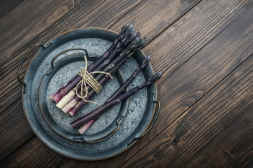 Bunch of  purple Asparagus