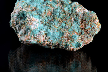 macro shooting of natural mineral stone - green Tirolite