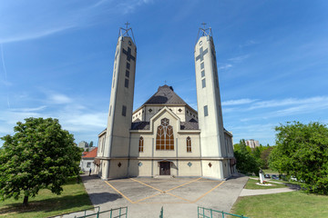 Obraz premium Church of Christ the King catholic church in Dunaujvaros