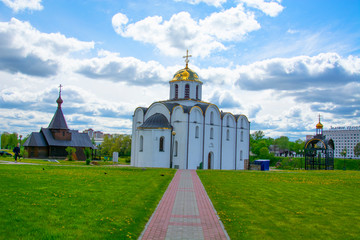 Vitebsk,Belarus- 14 May 2020: Annunciation Church and Church of Holy Prince Alexander Nevsky