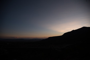 Sunset in Peña de Bernal Town, Mexico