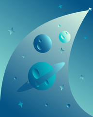 planets  in space © Alex