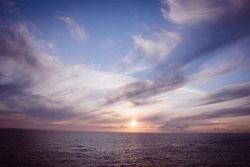sunset over the ocean