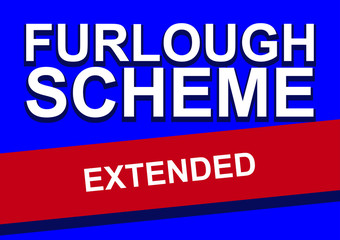 Fototapeta premium Furlough scheme extended vector