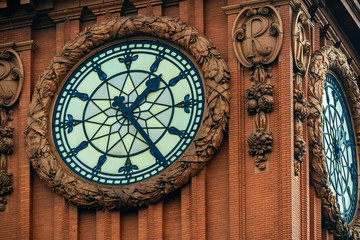 Fototapeta na wymiar Manchester street view clock