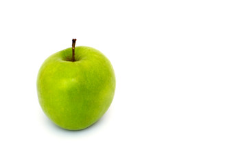 granny smith green apple on white background isolated