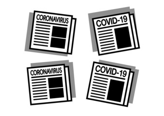 Coronavirus and Covid-19 newspapesr vector