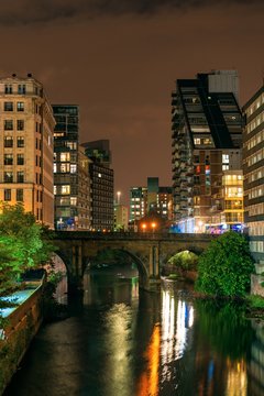 Manchester Street View At Night