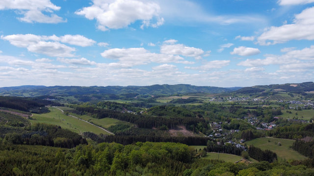 Blick ins Sauerland bei herrlichem Wetter