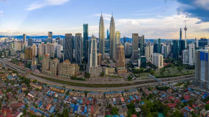 Keuken spatwand met foto Kuala Lumpur Skyline, Malaysia. © kelvinshutter