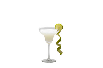 cocktails soft and long-drinks ind front of  isolated on white background. with clipping path.