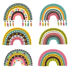 set of isolated tribal rainbow part 2
 -  vector illustration, eps