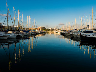 Fototapeta na wymiar Summertime at Santa Pola Port, Alicante, Spain